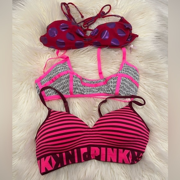 PINk and Victoria’s Secrets Bras (3) size Small - Picture 2 of 4